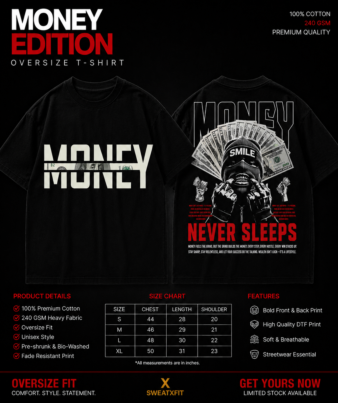 Money Edition Oversize T-Shirt - Image 2