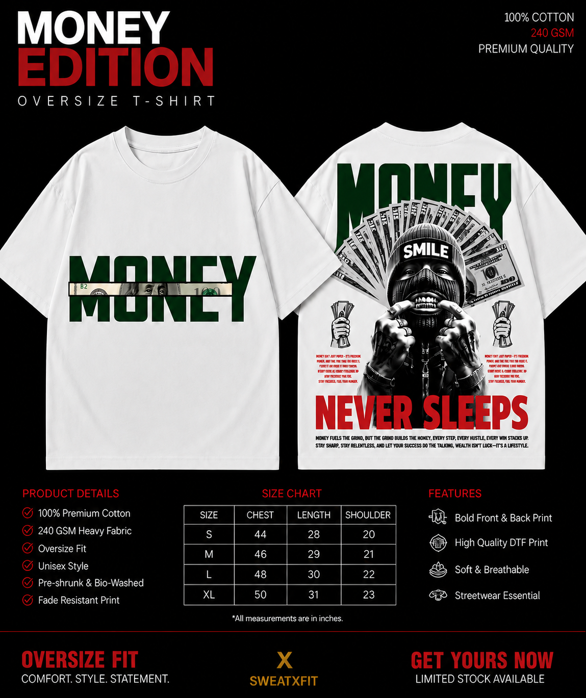 Money Edition Oversize T-Shirt - Image 3