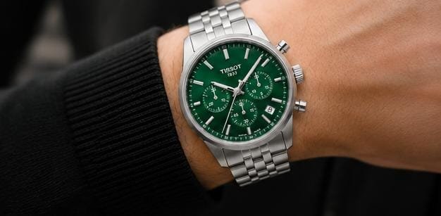 Tissot Green Dial Chronograph Watch – First Copy - Image 3