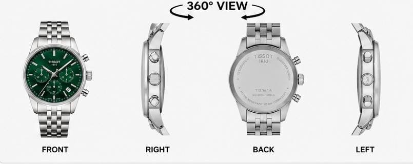 Tissot Green Dial Chronograph Watch – First Copy - Image 2