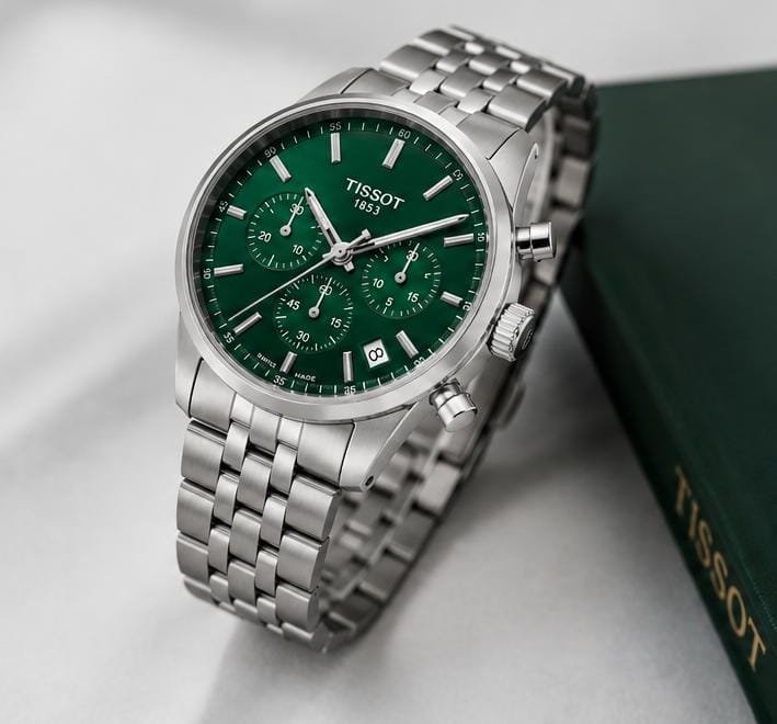 Tissot Green Dial Chronograph Watch โ First Copy